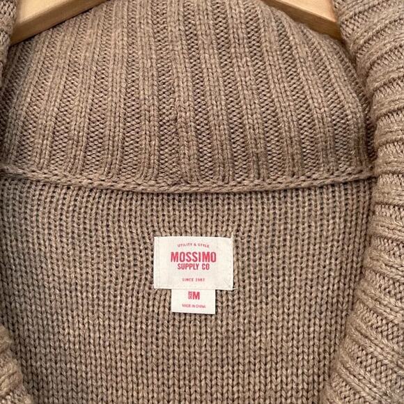 Y2K 2000s Mossimo Shrug Size Medium Mocha Mousse Bolero Cardigan Cable Knit Boho - Picture 5 of 9